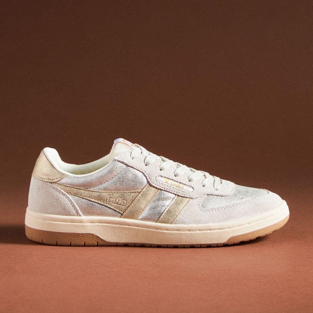 Anthropologie Gola Hawk Shimmer Off White / Silver / Gold Size US 9 (Eur 40) - Picture 5 of 14